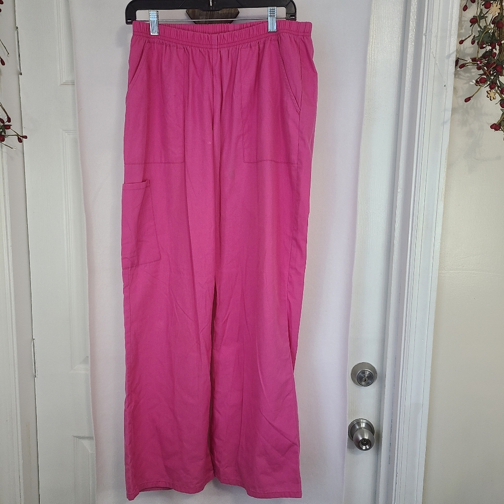 (2120) Scrub Star Women's Large Pink Hospital Scrubs, Size: Large